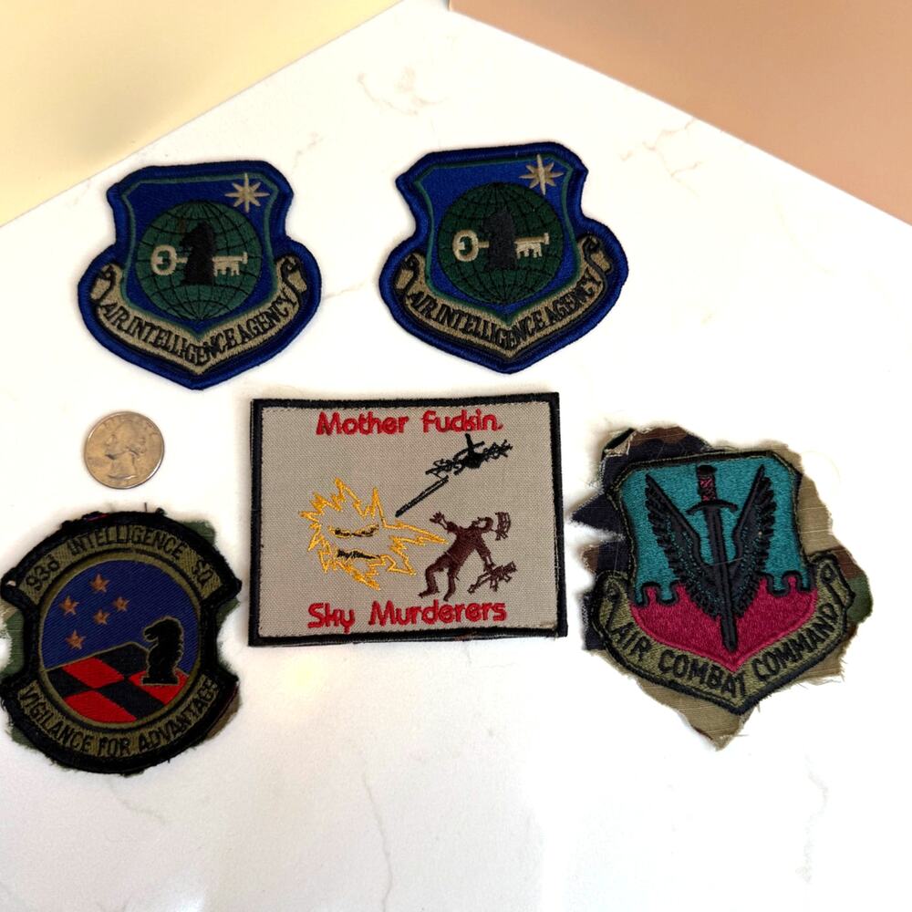 LOT Assorted Military Patches Air Command Sky Air Intelligence Air Combat